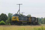 CSX 515 leads a train up track 3